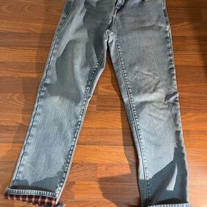 Stylish Blue Denim Stretch Jeans Fully flannel Lined.